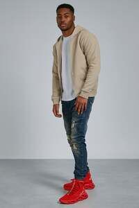 Nihaoya Men's Red Mesh Lace-Up High Top Blade Sneakers Size 39/6